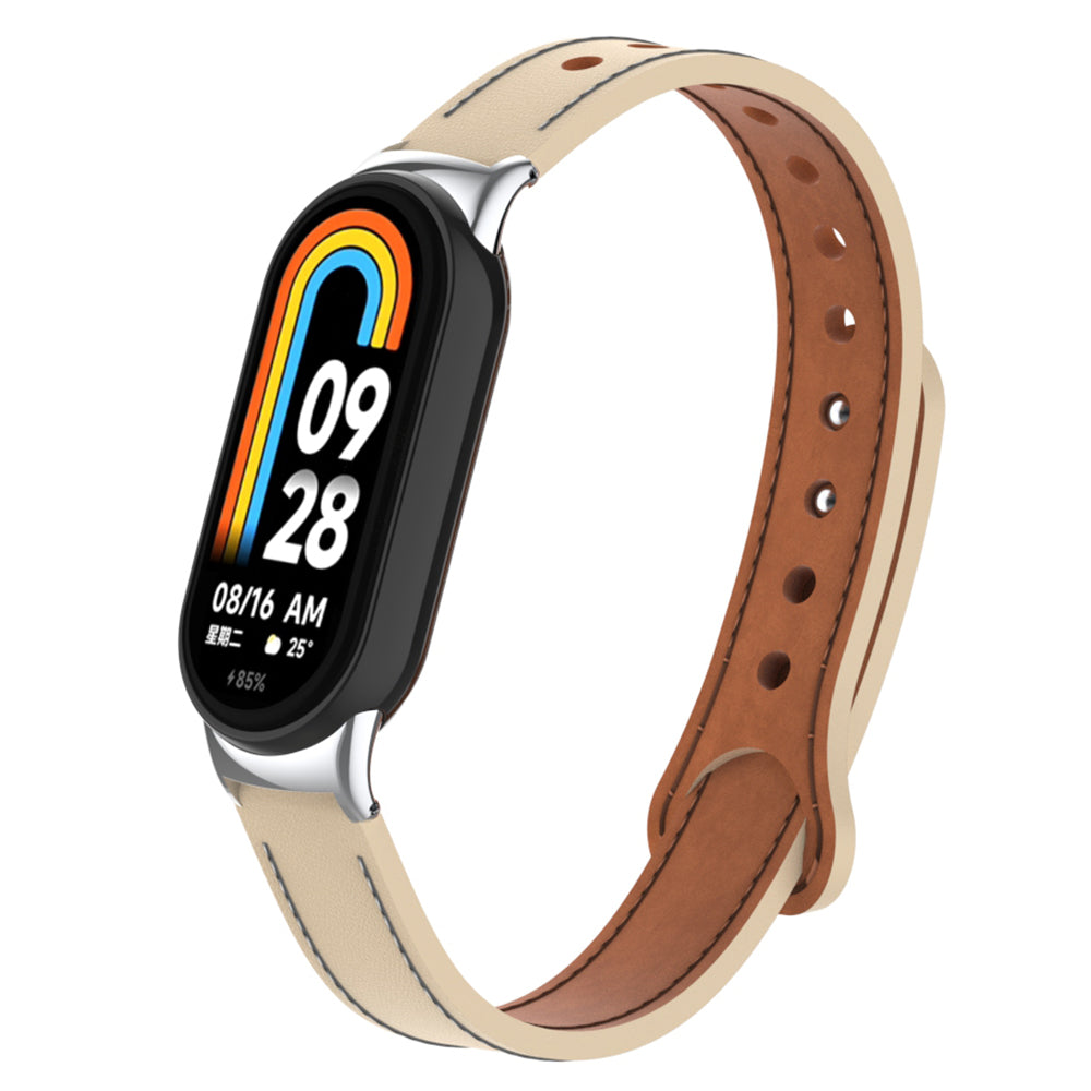 For Xiaomi Smart Band 8 Genuine Cow Leather Watch Band Strap Replacement with Connector For Xiaomi Smart Band 8 Genuine Cow Leather Watch Band Strap Replacement with Connector